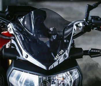 Аксессуары для мотоциклов, подходящие для MT-09 MT09 FZ09 FZ-09 2014 2015 2016 Козырек на лобовое стекло, козырек от ветра с логотипом