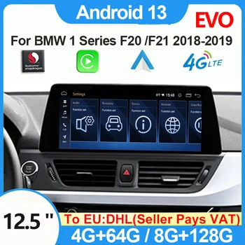 Для BMW 1 Серии F20 F21 2018-2019 EVO Система С Левым Рулем 12,3 дюймов Android 13 Автомобильный Мультимедийный Радиоплеер GPS Carplay Auto
