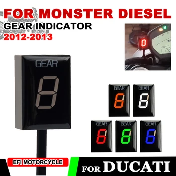 Индикатор передачи для Ducati Monster Diesel 2012 2013 EFI Аксессуары для мотоциклов 1-6-уровневый цифровой измеритель скорости переключения передач