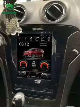 Экран Tesla Восьмиядерный 4 ГБ ОЗУ 64 ГБ ПЗУ Android 10.0 Автомобильный DVD GPS плеер Бесстекольная автомобильная стереосистема Ford MONDEO 2010-2013