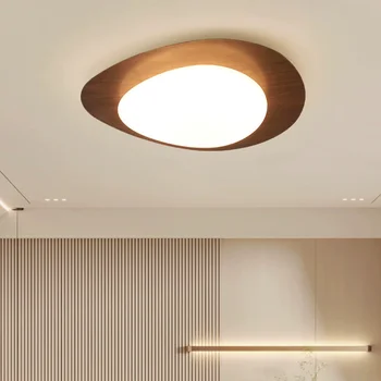 Современный потолочный светильник цвета дерева в стиле Ретро Спальня Ресторан Кухня Кабинет Освещение для отделки Булыжником Балкон Светодиодное освещение в помещении