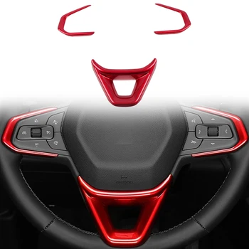 для Chevrolet Trax 2023 2024 Красная Внутренняя отделка крышки рулевого колеса ABS Автомобильные Аксессуары 3шт
