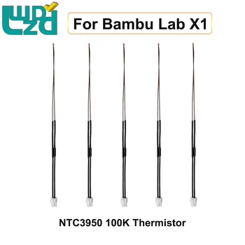 2шт NTC 3950 100K Термистор Датчик Температурного Сопротивления 3D Принтер Запчасти Длиной 100 мм 100K Термистор Для Bambu Lab X1 P1P