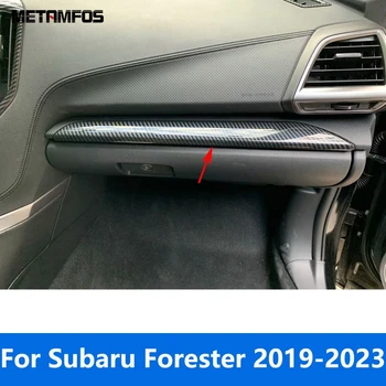 Для Subaru Forester SK 2018 2019 2020 2021 2022 2023 Центральная консоль из углеродного волокна, отделка приборной панели Автомобильными аксессуарами