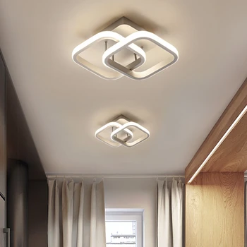 Скандинавский светильник для прохода, светодиодный потолочный светильник для гардероба в коридоре, простой современный прямоугольный потолочный светильник в виде ромба на балконе.