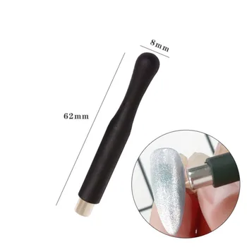 1 шт. Черная силиконовая магнитная палочка для геля для ногтей 