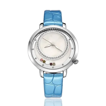 № 2 Женские модные кварцевые брендовые часы с кожаным ремешком повседневные наручные часы
