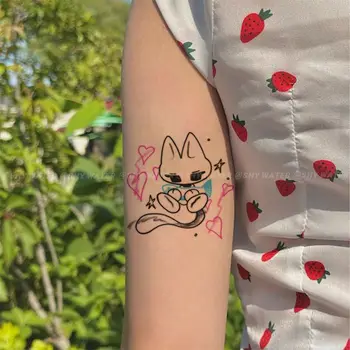 Временная Татуировка Love Fox Наклейка Сексуальная Рука Водонепроницаемые Поддельные Татуировки для Женщин Hotwife Tatto Tatoo Art Festival Аксессуары Для Тела