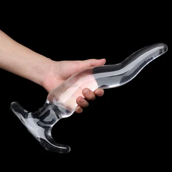 Большая прозрачная анальная пробка S-XXL, секс-игрушка с анальной пробкой для пальцев разного размера, большие фаллоимитаторы, тренажер для расширения женских вагинальных ягодиц