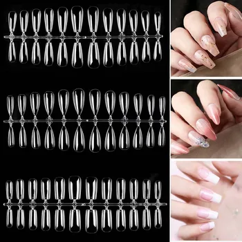 480шт Накладные ногти American Gel X Capsule Nails Миндальный гроб Система накладных ногтей Полное покрытие Скульптурный инструмент для маникюра на ногтях