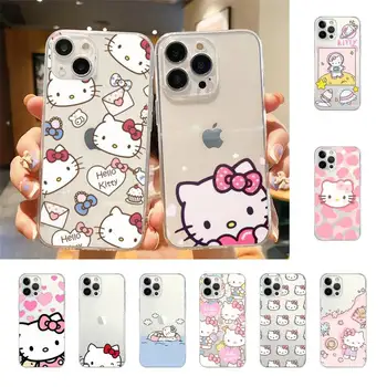 Чехол для телефона Hello Kitty Для Iphone 7 8 Plus X Xr Xs 11 12 13 Se2020 Mini Mobile Iphone 14 Pro Max Case