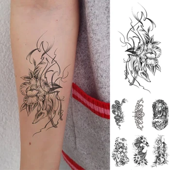 Лесной волк водонепроницаемый временные татуировки боди-арт стикер лис для детей Мужчины Женщины