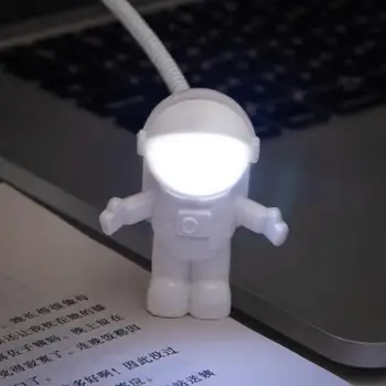 USB Астронавт Ночник Светодиодная Лампа Настольная Лампа Гибкий Светодиодный Ночник 5 В Настольная Лампа Для Чтения Space Man Декоративная Лампа Для Ноутбука
