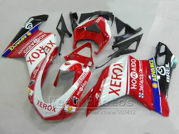 Комплект обтекателей из АБС-пластика для Ducati 848 1098 1198 07 08 09 10 11 красный белый черный комплект обтекателей 848 1198 2007-2011 HZ31