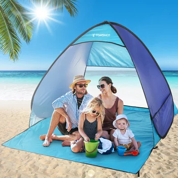TOMSHOO Автоматическая мгновенная всплывающая пляжная палатка Легкая уличная пляжная тень Навес для палатки от солнца Домик для переодевания с сумкой для переноски