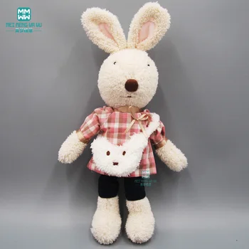 30 см-60 см Одежда для игрушечных кукол подходит к платью в клетку с кроликом, меховому воротнику, аксессуарам для кукол Play house