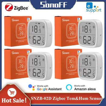 SONOFF SNZB-02D Zigbee Датчик температуры Умный датчик влажности В режиме реального времени Управление приложением eWeLink Через Alexa Google Home Assistant