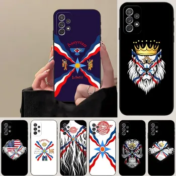 Чехол для телефона с Ассирийским Флагом Для Samsung A53 A52 A51 A12 A50 A33 A13 A22 A31 A40 A03S A32 A21 A81 A42 Силиконовый Черный Чехол