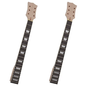2X Гриф для гитары Lp с 22 ладами Сектор грифа из красного дерева и накладка из розового дерева Для замены грифа электрогитары Lp