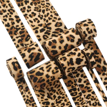 5 ярдов леопардовых тканевых лент, тканевые поделки с бантом, домашняя упаковка, подарок своими руками, 5Yc19406