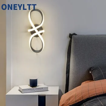 Настенный светильник у изголовья кровати, скандинавская креативная спальня, гостиная, коридор, прихожая, фоновый настенный светильник, легкий роскошный осветительный прибор