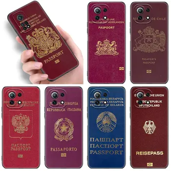 Чехол для паспорта World Tourist Visa Для Xiaomi Mi 12 12X 11i 11T Pro POCO X3 NFC GT F3 M3 M4 10T Pro A3 11 Lite NE Черный Чехол