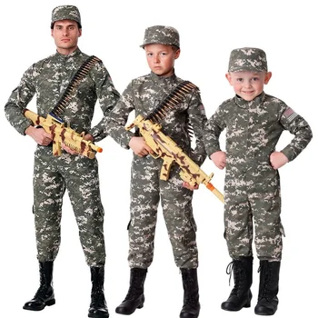 Новая камуфляжная военная форма для детей aldult, тренировочный костюм для мальчиков, боевая куртка спецназа, брюки, армейский комплект, солдатская одежда