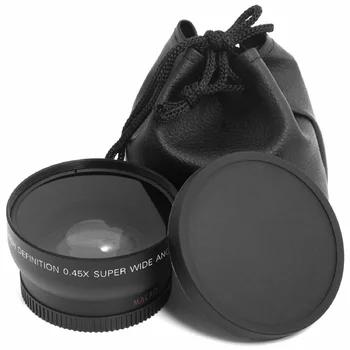 Для Canon Nikon Объектив камеры 52 мм 0.45x Широкоугольный Объектив + Замена Макрообъектива Для всех 52 мм зеркальных фотокамер и аксессуаров для цифровых Фотокамер