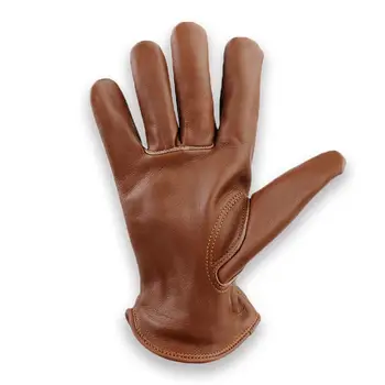 Модный защитный чехол для рук, тонкие износостойкие и гибкие рабочие перчатки из воловьей кожи с теплоизоляцией для садоводства
