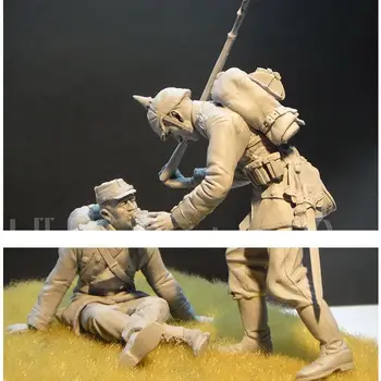 Фигурка из смолы 1/16 ГК, немецкий солдат Первой мировой войны, в разобранном виде и неокрашенный комплект