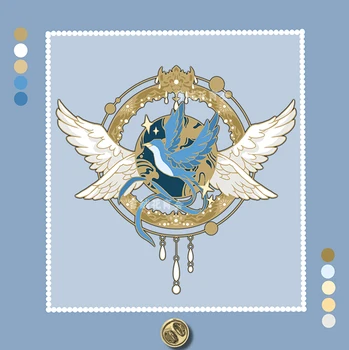 Игра Final Fantasy XIV FF14 Meteion Милая Синяя Птица Модный Металлический Значок Кнопка Брошь Булавка Коллекция Аниме Косплей Itabag Кулон