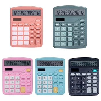 5-цветной новый Прочный высококачественный электронный настольный калькулятор с 12-значным ЖК-дисплеем для офисной проверки и коррекции бесплатная доставка