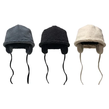 Зимняя теплая женская шапка-ушанка, мягкая шапочка-бини с капюшоном, шапка с черепом, шапка для активного отдыха, Ветрозащитный головной убор, пуловер, шапка