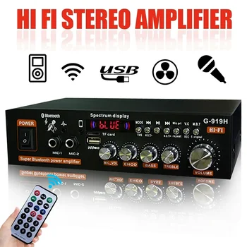 G919H Bluetooth 5,0 Hi-Fi Аудио Стерео Усилитель Автомобильный Усилитель Сабвуфер Музыкальный Плеер Amplificador для Автомобиля Дома