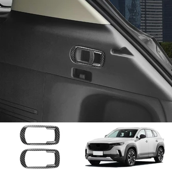 Для Mazda CX-50 CX50 2023 Версия для США Автомобиль Задняя крышка багажника Переключатель Накладка Наклейка Замена интерьера углеродное волокно