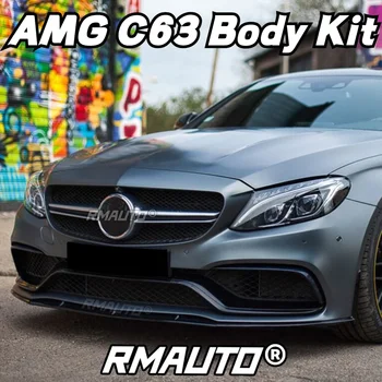 Для C63 AMG Обвес для передней губы Сплиттер переднего бампера Диффузор для губ Спойлер для Mercedes Benz C63 AMG 2014-2023 Автомобильные Аксессуары