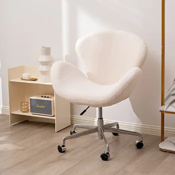 Современное компьютерное кресло в скандинавском стиле, офисные стулья из бархатного материала, универсальный шкив для макияжа, вращающийся подъемник для кресел, офисная мебель