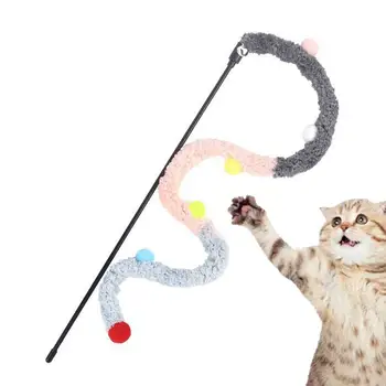 Игрушки-палочки для кошек, интерактивные игрушки-палочки для кошек, игрушки-дразнилки для домашних кошек, Праздничные подарки для домашних животных, Привлекательные Плюшевые И красочные