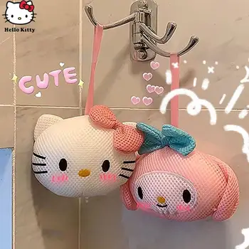 Sanrio Hello Kitty My Melody Милый Шарик Для Купания С Цветочным Рисунком из Аниме Каваи, Растирающий и Пенящийся Продукт для Ванны в Подарок для Девочки