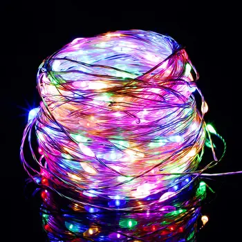 ColorRGB USB Powered Fairy Lights Струнные Светильники, Медные Проволочные Звездные светодиодные Фонари для Спальни, Улицы, Рождества