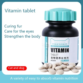 Мультивитаминные таблетки для домашних кошек 150 Таблеток Универсальной Пищевой добавки Витамин В Витамин Е для кошек и Собак