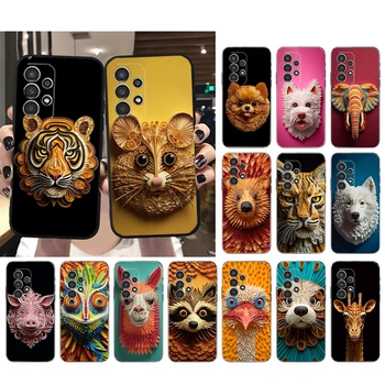 Животное Тигр Бумажный Чехол Для телефона для Samsung A52S A21S A33 A23 A13 A14 A32 A52 A53 A54 A51 A71 M51
