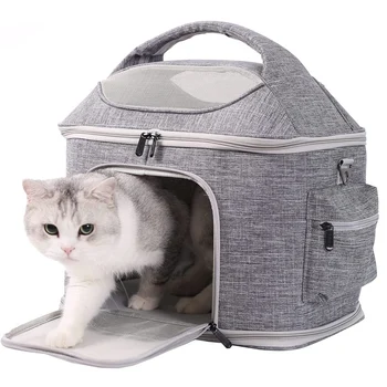 Переносной ящик для кошачьего туалета с крышкой, складной автомобильный ящик для кошачьего туалета, водонепроницаемый и легко моющийся