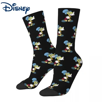 Модные Носки для Скейтбординга Pinocchio Jiminy Cricket Из Полиэстера Disney Со Средней Трубкой для Женщин И Мужчин, Нескользящие