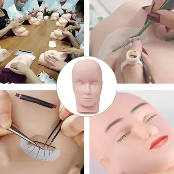 Головка манекена с отверстиями для удобного крепления Тренировочная головка Манекена для обучения макияжу Профессиональный макияж для косметологии