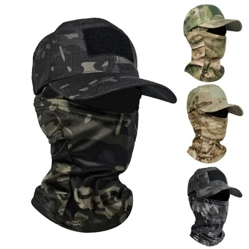 Камуфляжная бейсболка, маска для лица, набор для пеших прогулок, альпинизма, рыбалки, солнцезащитная шляпа, спортивная кепка