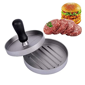 Круглый пресс для бургеров диаметром 12 см, устройство для приготовления гамбургеров, формы для гамбургеров из сплава, пресс для формования мяса, инструменты для говядины, простота установки