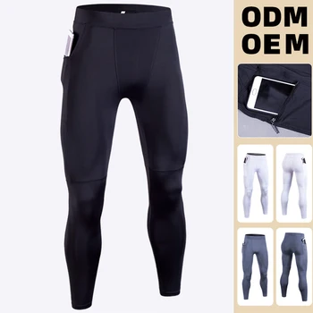 Профессиональные компрессионные брюки мужские 100D Qmilch, эластичные Баскетбольные леггинсы для спортзала с карманом, колготки для бега, мужские