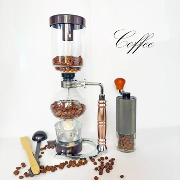 Сифонные горшки, 3 чашки, высококачественный Кофейник, набор фильтров, Сифонная кофеварка, Чайный сифон, Термостойкий бытовой чайник