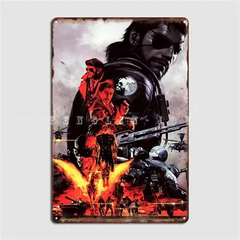 Металлическая вывеска Metal Gear Solid V The Phantom Pain, кинотеатр, кухня, пещера, паб, Оформление гаража, Жестяная вывеска, плакат